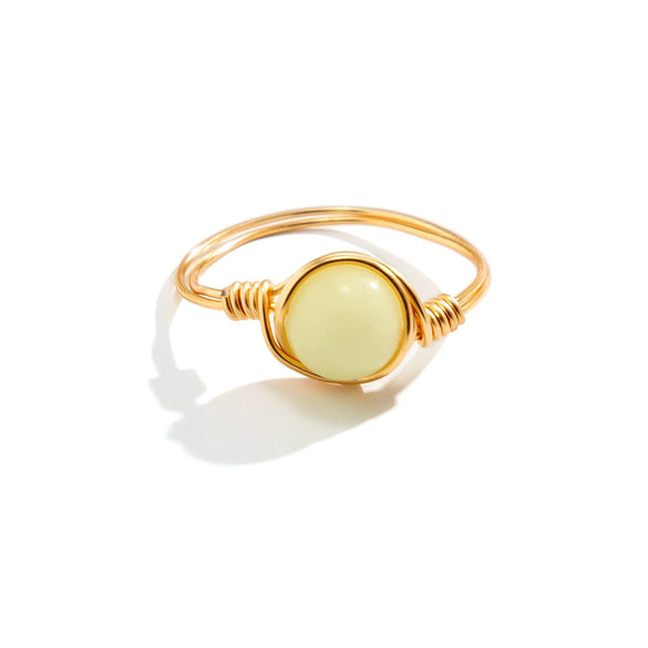 Jewelry Copper Geometric Pure Handmade Women's Luminous Ring