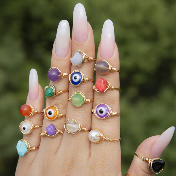 Jewelry Copper Geometric Pure Handmade Women's Luminous Ring