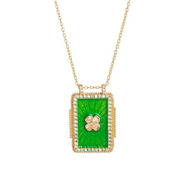 Jewelry Copper Geometric Retro Style Tarot Pendant Long Necklace Set With Diamonds Mixed Gemstone