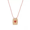 Jewelry Copper Geometric Retro Style Tarot Pendant Long Necklace Set With Diamonds Mixed Gemstone