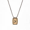 Jewelry Copper Geometric Retro Style Tarot Pendant Long Necklace Set With Diamonds Mixed Gemstone