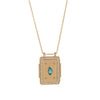 Jewelry Copper Geometric Retro Style Tarot Pendant Long Necklace Set With Diamonds Mixed Gemstone