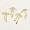 Jewelry Copper Geometric Ribbon Bow Pendant Electroplated Handmade Accessories