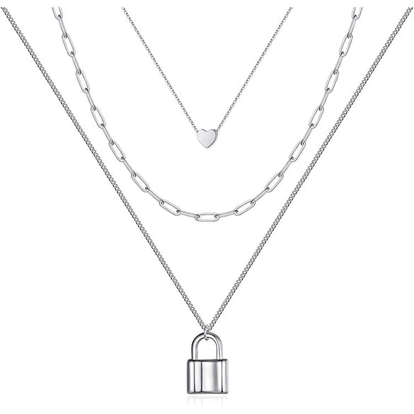 Jewelry Copper Geometric Round Cross Pieces Eye Single Double Triple Layer Multi Style Elegant Fashion Medieval Neck Chain