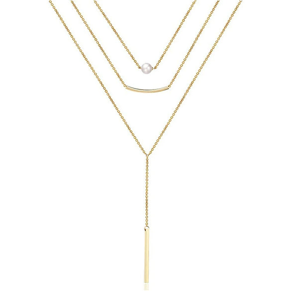 Jewelry Copper Geometric Round Cross Pieces Eye Single Double Triple Layer Multi Style Elegant Fashion Medieval Neck Chain