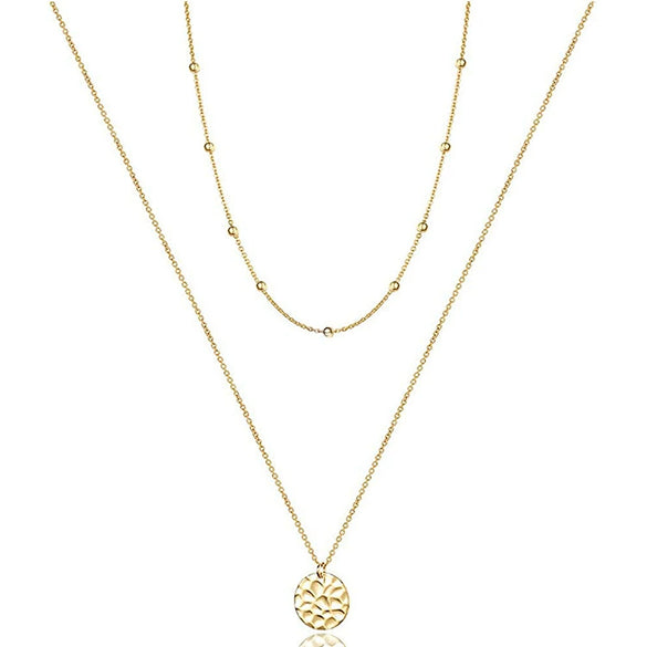 Jewelry Copper Geometric Round Cross Pieces Eye Single Double Triple Layer Multi Style Elegant Fashion Medieval Neck Chain