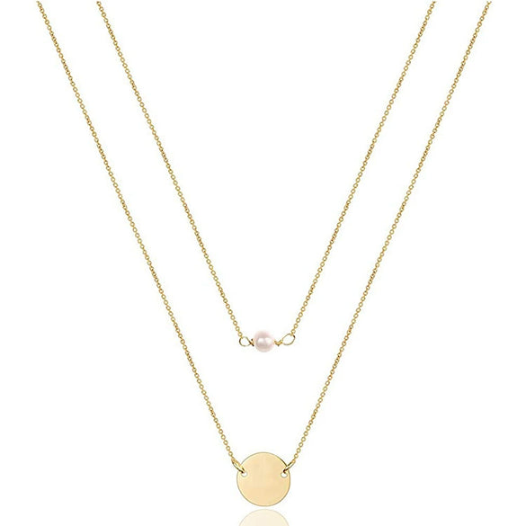 Jewelry Copper Geometric Round Cross Pieces Eye Single Double Triple Layer Multi Style Elegant Fashion Medieval Neck Chain