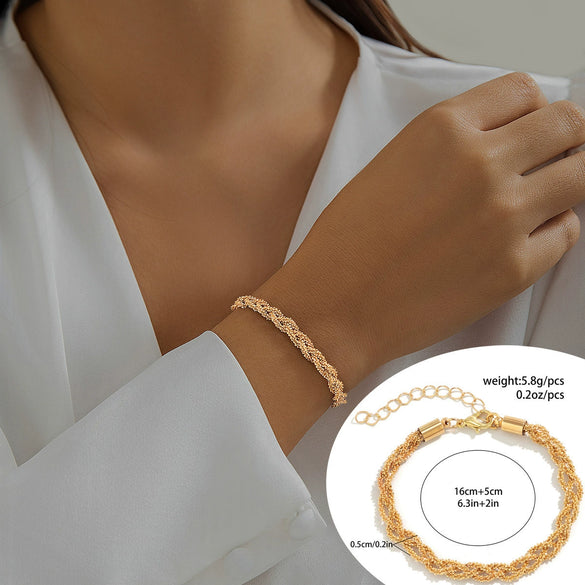 Jewelry Copper Geometric Sparkling Multi Layer Clavicle Necklace For Women Electroplated