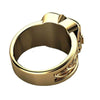 Jewelry Copper Geometric Square Ring With Cross Pattern Electroplated For Men And Women Retro Style