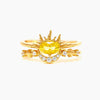 Jewelry Copper Geometric Sun Moon Star Electroplating Style Set Ring For Women