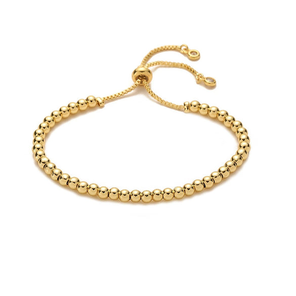 Jewelry Copper Geometric Vintage Bead Pull Adjustable Bracelet Electroplating