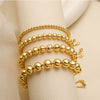 Jewelry Copper Geometric Vintage Bead Pull Adjustable Bracelet Electroplating