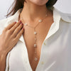 Jewelry Copper Geometric Yshaped Pendant Necklace Simple Electroplating
