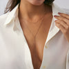 Jewelry Copper Geometric Yshaped Pendant Necklace Simple Electroplating