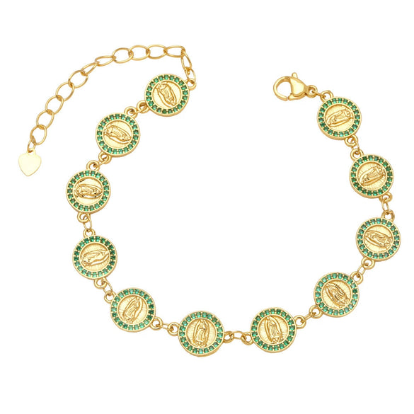 Jewelry Copper Geometric Zircon Stitching Bracelet For Women