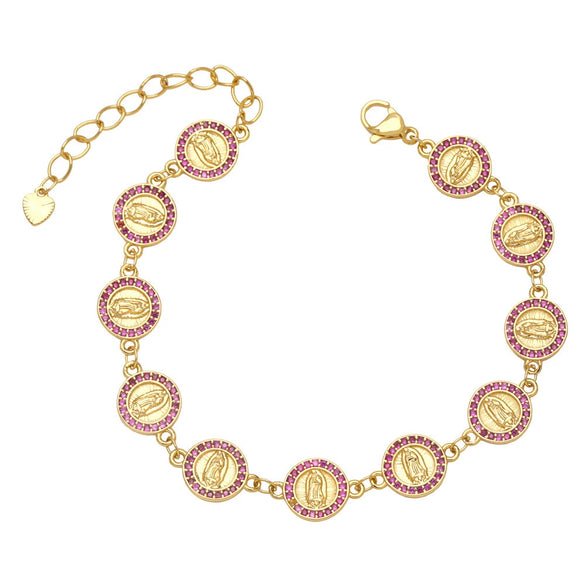 Jewelry Copper Geometric Zircon Stitching Bracelet For Women
