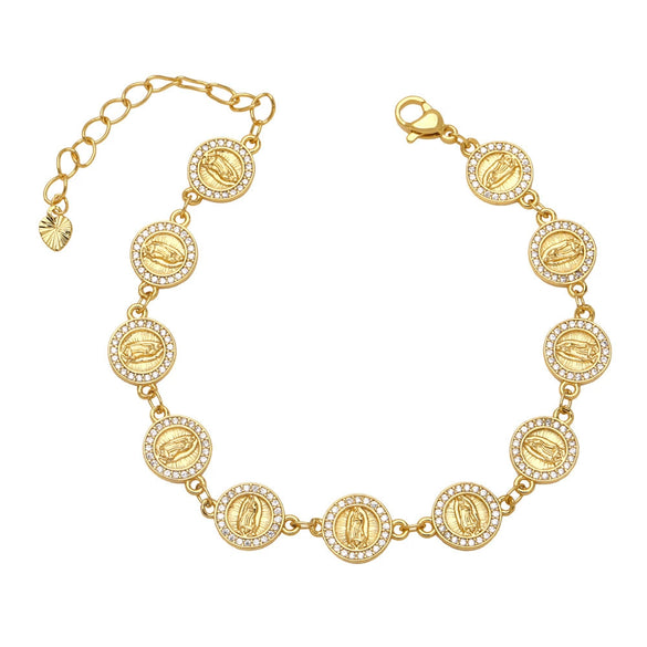 Jewelry Copper Geometric Zircon Stitching Bracelet For Women