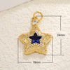 Jewelry Copper Gold Plated Threedimensional Pleated Star Moon Round Oval Palm Small Pendant