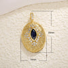Jewelry Copper Gold Plated Threedimensional Pleated Star Moon Round Oval Palm Small Pendant