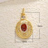 Jewelry Copper Gold Plated Threedimensional Pleated Star Moon Round Oval Palm Small Pendant