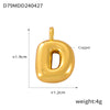 Jewelry Copper Goldplated English Letter Pendant With Geometric Pattern And Simple Style