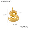 Jewelry Copper Goldplated English Letter Pendant With Geometric Pattern And Simple Style