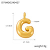 Jewelry Copper Goldplated English Letter Pendant With Geometric Pattern And Simple Style