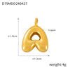 Jewelry Copper Goldplated English Letter Pendant With Geometric Pattern And Simple Style