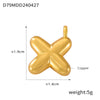 Jewelry Copper Goldplated English Letter Pendant With Geometric Pattern And Simple Style