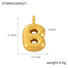 Jewelry Copper Goldplated English Letter Pendant With Geometric Pattern And Simple Style