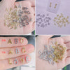Jewelry Copper Goldplated English Letter Vertical Ring Pendant Accessories
