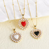 Jewelry Copper Goldplated Heartshaped Pendant Necklace Clavicle Chain Electroplating