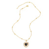 Jewelry Copper Goldplated Heartshaped Pendant Necklace Clavicle Chain Electroplating