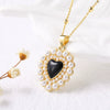 Jewelry Copper Goldplated Heartshaped Pendant Necklace Clavicle Chain Electroplating