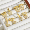 Jewelry Copper Heart Geometric U Shape Goldplated Earrings For Women