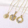 Jewelry Copper Heart Pendant Necklace With Electroplating And Regular Chain