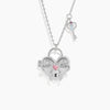 Jewelry Copper Heart Shape Electroplating Bow Fairy Love Necklace For Women