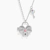 Jewelry Copper Heart Shape Electroplating Bow Fairy Love Necklace For Women