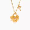 Jewelry Copper Heart Shape Electroplating Bow Fairy Love Necklace For Women