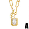 Jewelry Copper Heart Shape Fivepointed Star Diamond Zircon Pendant Necklace Whip Chain