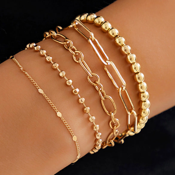 Jewelry Copper Heart Shape Geometric Style Electroplating Women's Bracelet