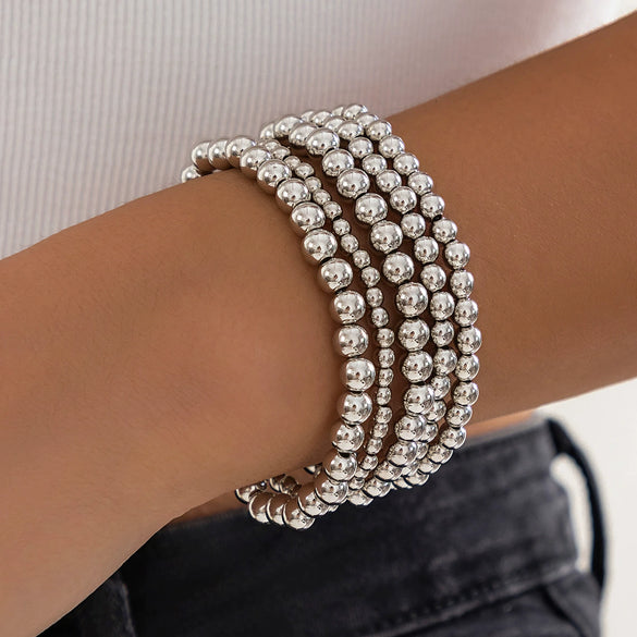 Jewelry Copper Heart Shape Geometric Style Electroplating Women's Bracelet