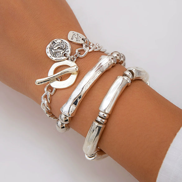 Jewelry Copper Heart Shape Geometric Style Electroplating Women's Bracelet