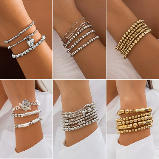 Jewelry Copper Heart Shape Geometric Style Electroplating Women's Bracelet