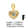 Jewelry Copper Heart Shape Pendant Electroplating Diy Bracelet Accessories