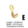 Jewelry Copper Heart Shape Pendant Electroplating Diy Bracelet Accessories