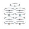 Jewelry Copper Heart Shaped Microinlaid Zircon And Glass Bracelet