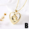 Jewelry Copper Heart Shaped Pendant Necklace With Electroplating And O Word Chain For Women