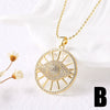 Jewelry Copper Heart Star Pendant Necklace With Electroplating