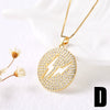 Jewelry Copper Heart Star Pendant Necklace With Electroplating